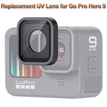 Uložak UV-objektiv za fotoaparat Go Pro Hero 11/9 s više premaza od kaljenog stakla 9H, Torbica za objektiv, Okvir za Gopro Hero 10, Crna