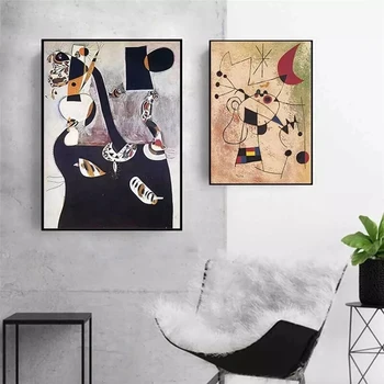 Moderni Joan Miro Nadrealizam Umjetničkih Plakata I Dezena Platna Za Slikanje Slike Na Zid Apstraktne Dekorativni Home Dekor Cuadros