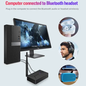 Bežični adapter Bluetooth-kompatibilni Аудиопередатчик 5,0 3,5 3,5 mm AUX Priključak RCA USB Koaksijalni Optički Stereo TV-a na PC