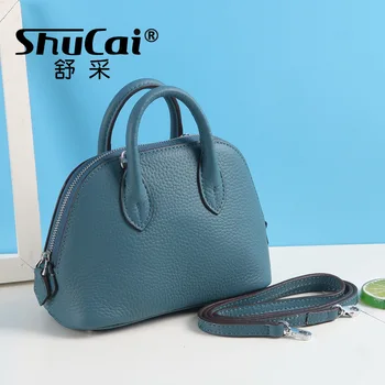Korejski stil, moda mini torba u obliku školjke, kožna torba-instant messenger, mala torba, prvi sloj, torba od bičevati, strani stil