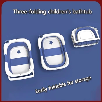 Sklopivi baby Bath, Prijenosni Dječji Tuš Kade S Temperaturu non-slip Jastuka, Ekološka Kada Za Novorođenčad, Sigurno Dječje Kada