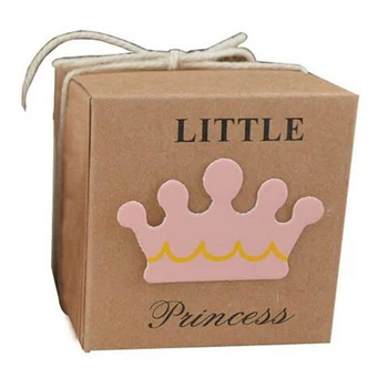 50шт Dječji Tuš Novorođenog djeteta bombonijeru Mali Princ Mala Princeza Crown bombonijeru Prekrasan Dječji Tuš Večernje Poklon Kutije