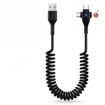 6A 3в1 1,8 M Medusobno USB Kabel A na Micro USB Type-C Za iPhone Brzi Punjač, podatkovni Kabel, Kabel Za Huawei Sansung Xiaomi