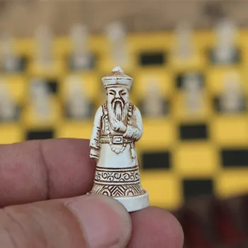 Nove Antičke Šah Mala Kožna Šahovskoj Ploči Qing Bean Realan Šah Komada Likovi Darove Za Roditelje Zabava