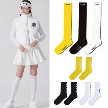Golfs ženske duge čarape golfs do koljena sport na otvorenom чесаные pamučne ženske čarape bijele čarape