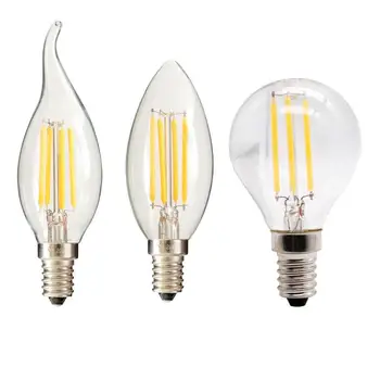E14 Led Toplo Bijelo svjetlo sa žarnom niti Klasicni Staklena Lampa Edison za Uređenje Ceilling C35/C35L/G45 Lampa Vintage Svijeća