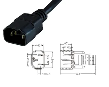Dužina 50 CM Priključak IEC 320 C14 do адаптерному kabel C5 , priključak IEC 3 Pin na C5, kabel pretvarača za napajanje UPS PDU