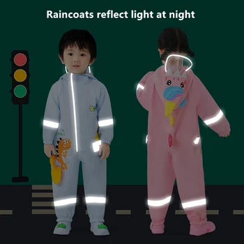Dječji kombinezon od 1 do 9 godina, Vodootporan Dječji Jednodijelni odjeća za kišu sa Dinosaura iz crtića, dječje odjeća za kišu i Vodootporne hlače, kit