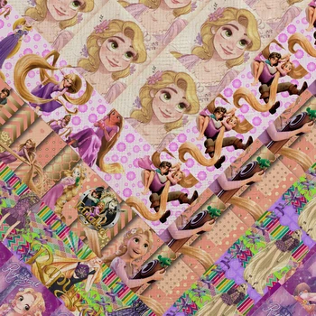20*33 cm DIY luk materijal A4 crtani ispis vinil princeza Rapunzel umjetna sintetička koža list luk tkanina QA965