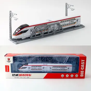 Visoka imitacija 1:87 legure otklopni dvoetažni model vlak, gradska željeznica cesta metro, jednostavno рельсовая igračka, besplatna dostava