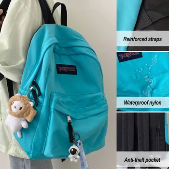 Školski ruksak za unisex, studentski ruksak u korejskom stilu Харадзюку, za mlađe učenike, velikog kapaciteta, običan naprtnjače, Ženske putne torbe