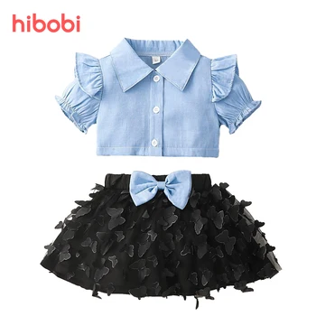 Hibobi/ Kits ljetne odjeće za djevojčice, Odjeća za djevojčice, Top-majica + suknje-omot, kompleti odjeće iz 2 predmeta, od 0 do 6 godina