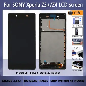 Za Sony Xperia Z3 + Z3 Plus Z4 E6553 SO-03G 402SO LCD zaslon u prikupljanju dodir stakla prednjeg kućišta, s popravak dijelova LCD zaslon