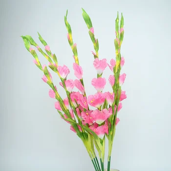 8 golova Iris gladiola je Duga Grana Umjetne Svile Cvijeće za uređenje Radne površine Večernje Svadbena se Dvorana Lažni Cvijeće