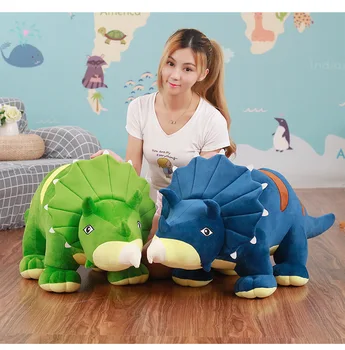 95 cm Kawai Kreativni Veliki Plišani Soft Triceratops Стегозавр Pliš Igračku Slatka Dinosaur Lutka Mekana Igračka Za Životinje Dječji Rođendan Pokloni