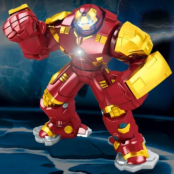 Super Heroji The Avengers Iron Man Jednostavan Reaktor Халкбастер Figurica Gradivni Blokovi Setovi Cigle Klasični Film Model Dječje Igračke Poklon