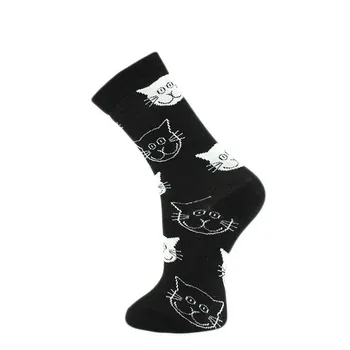 1 par Pamučne Čarape Ženske Prozračna Slatka Кавайные Čarape s Uzorkom Mačka, Zabavne Čarape, Svakodnevne Jesen Mekane Čarape Sokken