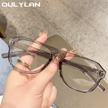 Oulylan Anti Plavo svjetlo Okvira Za Naočale Za Muškarce I Žene Prozirne Rimless Za Naočale, Optički Računalne Igre Naočale Gospodo Lažne Naočale