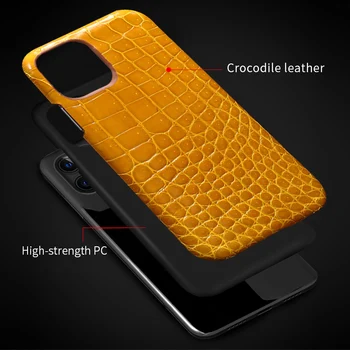 Prirodni Torbicu od krokodilske kože za iPhone 13 Pro Max 11 12 Pro Max 13 Mini SE 3 2022 SE 2020 XS Max XR Luksuzna Torbica