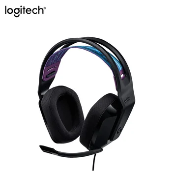 Logitech G335 Žičano Gaming slušalice Mikrofon Virtualni surround zvuk 7.1 stereo аудиоинтерфейс 3,5 mm 240 g lagani dizajn