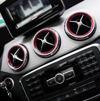 5 kom. Klima-uređaj oduška Prsten Navlaka za Mercedes Benz W176 W246 W242 C117 X156 C63 AMG A B CLA GLA Klasa Pribor