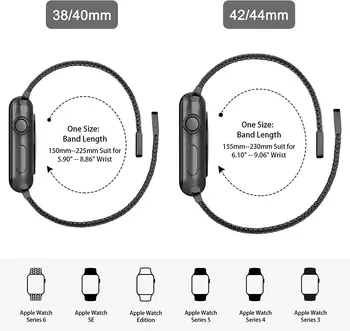 Staklo + Remen za Apple Watch Band 38 mm 40 mm 42 mm 44 mm Zaštitna folija za ekran + Torbica + Pribor za pojas Narukvica Magnetska Petlja iWatch 7 6 5