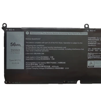 7XINbox 11,4 V 56Wh 8FCTC 3ICP7/73/64 Original Baterija za laptop DELL XPS 15 9500 R1505S R1845S Precision 5550 G7 7500 Serija