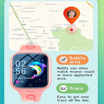 4G Dječji Smart Satovi su Novi Fotoaparat SOS Vodootporan IP67 GPS WIFI video call Monitor Tracker Lokacija LBS Smartwatch Besplatna dostava Vruće