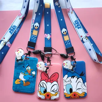 Disney Donald Duck Cute Vratne Remen Remen Privjesak za Ključeve Držač Ikone ID Kreditna Kartica Preskakanje Objesiti Mobilni Telefon Šarm Dekor Poklon