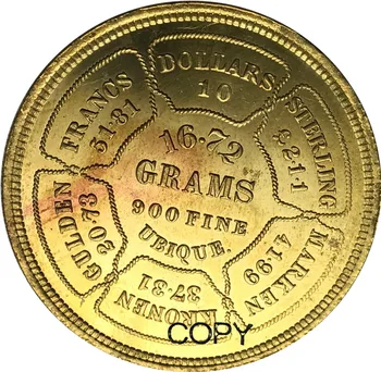 Zlatnik Sjedinjenih američkih Država 1874 Бикфордский orao 10 Deset dolara Mesing Metalne Fotokopirni kovanice