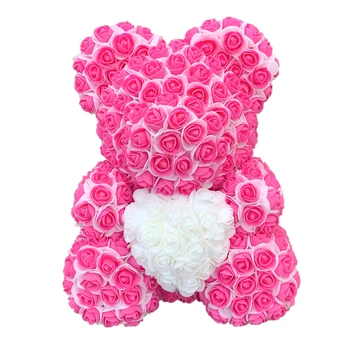 2022 Nove Dvostruke boje 40 CM Roze Plišani Medvjedi S Сердечком Umjetni Cvijet Medvjedi Na Valentinovo Svadbene Darove