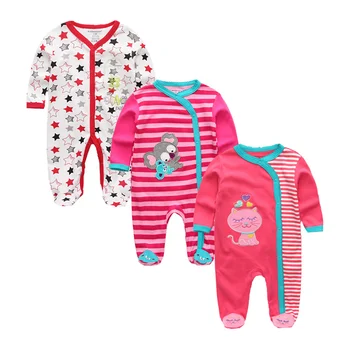 2020 Unisex, 2/3 kom./lot, dječji kombinezon, пижама za novorođene bebe 0-12 m, komplet odjeće za dojenčad, Odjeća za djevojčice, odjeća za male dječake s okruglog izreza, Roupa de bebe