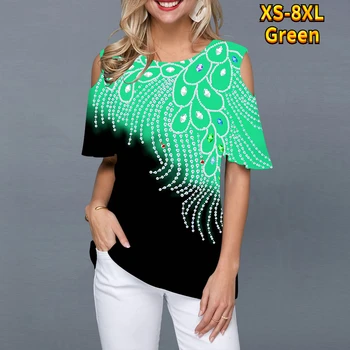 2022 Nova Ljetna ženska moda majica u minimalistički stil, Slobodan top s Okruglog izreza, Novi Dizajn, Pulover s po cijeloj površini, t-Shirt s otvorenim ramenima