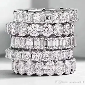 2020 Novi Prsten Obećanje iz Ovog 925 Sterling Srebra AAAAA Cz Kamen Upečatljiv Večernjim Zaručnički Prsten Prsten za žene Vjenčani Nakit