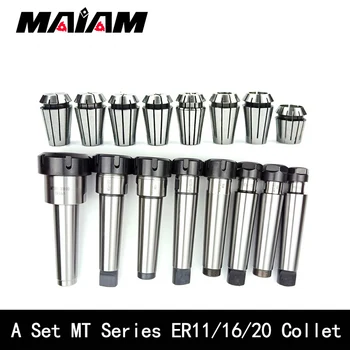 Skup MT1 MT2 MT3 ER11 ER16 ER20 izuzetno 0,008 ER цанга + mt držač alat za navoj M6 M10 M12 stražnji potisak ravni rep držač alata