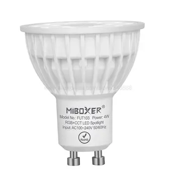 MiBoxer FUT103 4 W RGB + CCT Pametna led žarulja GU10 AC85-265V Podrška 2,4 G 4-zone daljinski upravljač/APLIKACIJA za smartphone WiFi/Glasovno upravljanje