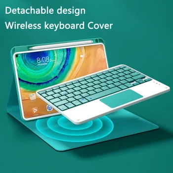 Nova Tipkovnica za Teclado Galaxy Tab S6 Lite Torbica-tipkovnica za Samsung S6 Lite Ruski Španjolski, Hebrejski, Portugalski Torbica za Tablet