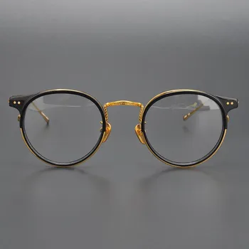Ograničena serija Vintage okvira za naočale, od čistog titana Ultralight 542 klasične okrugle naočale ženski muški unisex originalna besplatna dostava