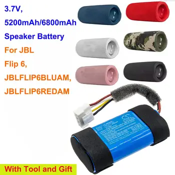 Cameron Sino 5200 mah/6800 mah Zvučnik Baterija GSP-1S2P-F6D za JBL Flip 6, JBLFLIP6BLUAM, JBLFLIP6REDAM