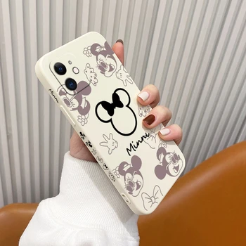 Disney Mickey i Minnie Mekana Silikonska Torbica za Telefon iPhone 13 12 11 Pro Max mini XS XR X 8 7 6 6S Plus SE 2020 2022 SE2 Stražnji Poklopac