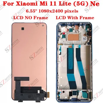 Originalni AMOLED Za Xiaomi Mi 11 Lite 5G NE LCD Zaslon 2109119DG 2107119DC 2109119DI Zaslon Osjetljiv na Dodir Digitalizator Sklop