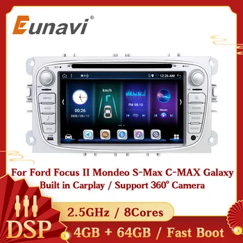 Eunavi Android 10 Auto-Radio Media Player Za Ford Focus 2 II Mondeo 9 S-MAX i C-MAX, Galaxy 8 core Glavna jedinica 2din DVD GPS Navi