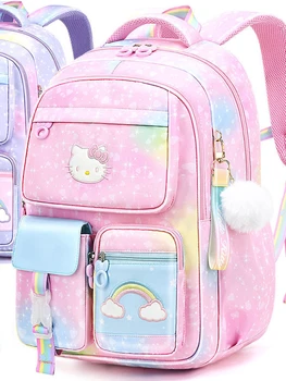Dječji školski ruksak Hello Kitty za učenike osnovnih škola, Zaštita kralježnice, Smanjuje opterećenje, Ruksak za djevojčice, školski ruksak