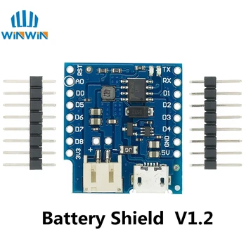 Akumulatorski štit V1.2.0 Za WEMOS D1 mini s jedne litij baterija punjenje i povećanje