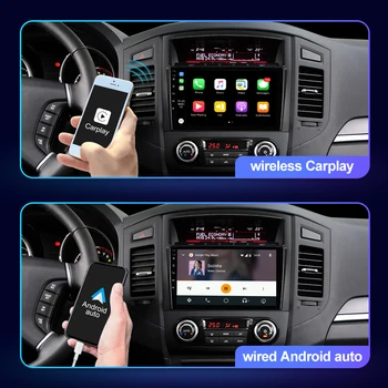 EBILAEN Multimedijalni Auto Radio Za Mitsubishi Pajero 4 V80 V90 2006-Android 10,0 GPS Navigacija Bežični Carplay QLED Skladište