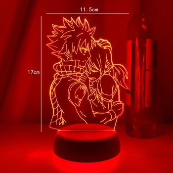 Anime je Nevjerojatan Rep Led Lampa za Spavaće sobe Dekorativni noćno svjetlo Dječji rođendanski Poklon Manga Nevjerojatan Rep Нацу 3d Lampa Noćni