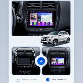 JUSTNAVI Авторадио Za Mitsubishi ASX 1 2016-2022 Auto Radio Media Player Navigacija GPS Android 10 Bez 2din DVD 2 din