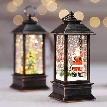Božićni Svjetlo Svjetlo Sjaj Božićni Mali Fenjer Lampa Nova Godina Djeca Gruda Loptu Deco Djed Mraz Novu Godinu 2022