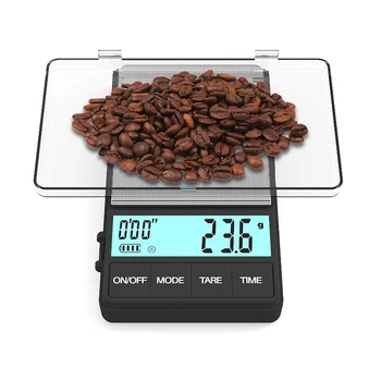 Ručna Mini-Vage za kavu s Timerom 1000 x 0,1 g Digitalni Граммовые Vaga Veliki LCD-vage za espresso s funkcijom Тарирования