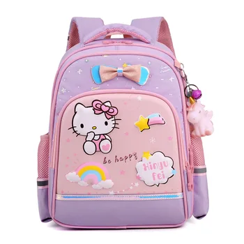 Školski ruksak Hello Kitty, dječji ruksak za učenike osnovnih škola sa slikom anime, ruksak za djevojčice u britanskom stilu, lagan je torba na rame s корешком